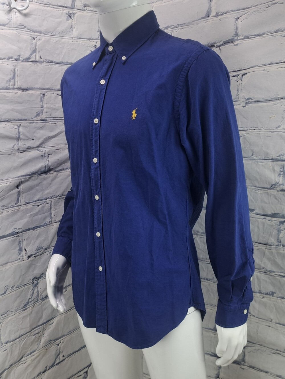 Ralph Lauren Men's Slim Fit Button Down Shirt Purple Pony Size Large